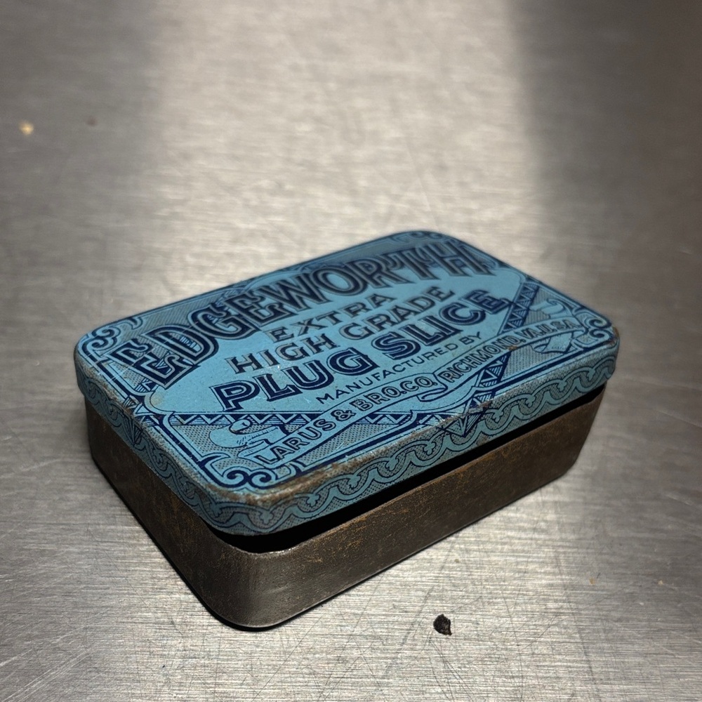 Edgeworth Blue Tobacco Tin Box